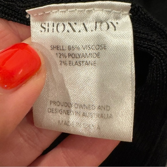 Shona Joy Basic Lucy One Shoulder Midi Dress Black Size Medium Like New - Picture 10 of 10